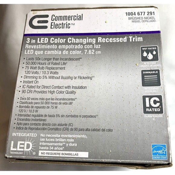 Commercial Electric 3 in LED Color Changing Recessed Trim 1004 677 291 - Picture 5 of 5